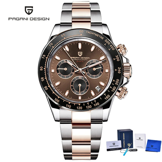 Pagani Design Top Marke Herren Sport Quarzuhren Saphir Edelstahl wasserdicht Chronograph Luxus Reloj Hombre